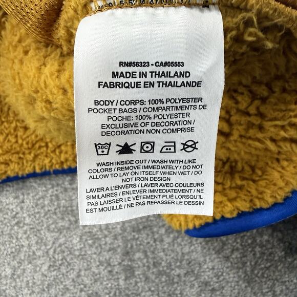 Nike Womens XXL Golden Harvest Sherpa Fleece Half Zip Jacket Blue Trim Pockets - Picture 7 of 8
